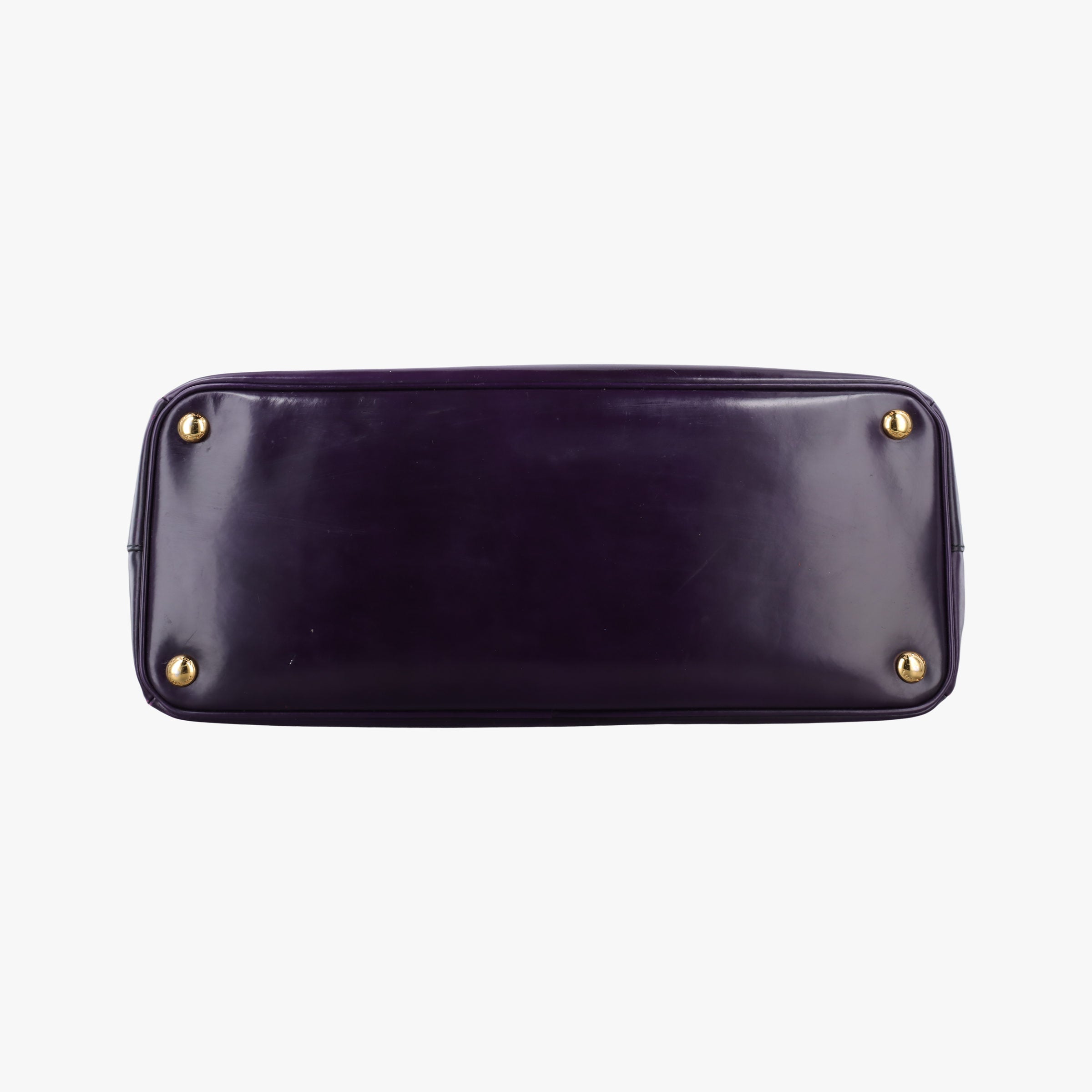 Pre-owned Prada Parabole Tote Purple patent  handbag | stylenewstar