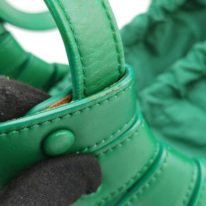 Secondhand Bottega Veneta The Shell Green Leather  shoulderbag | stylenewstar