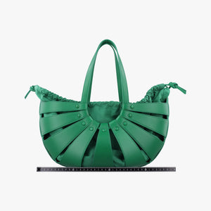 Secondhand Bottega Veneta The Shell Green Leather  shoulderbag | stylenewstar
