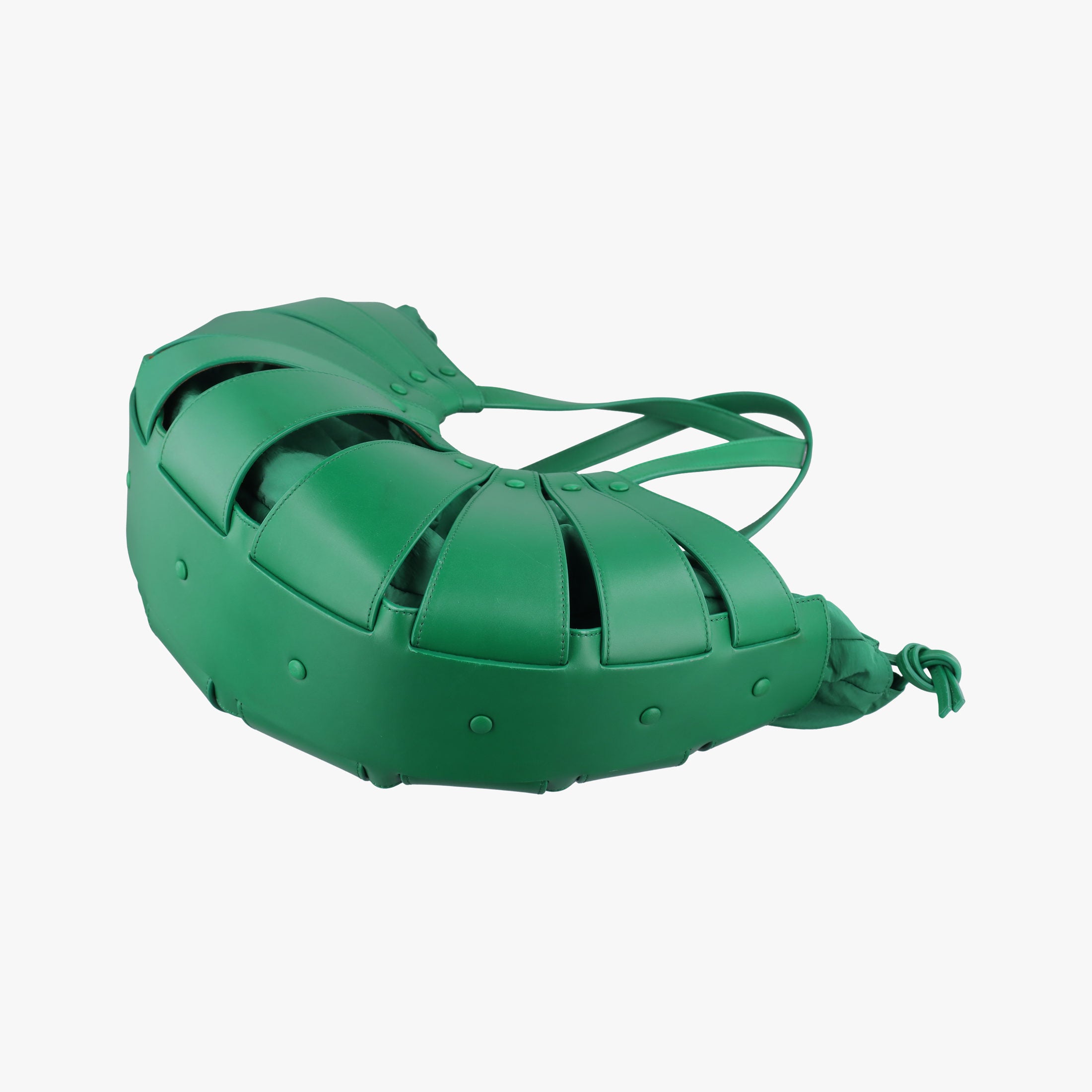 Secondhand Bottega Veneta The Shell Green Leather  shoulderbag | stylenewstar