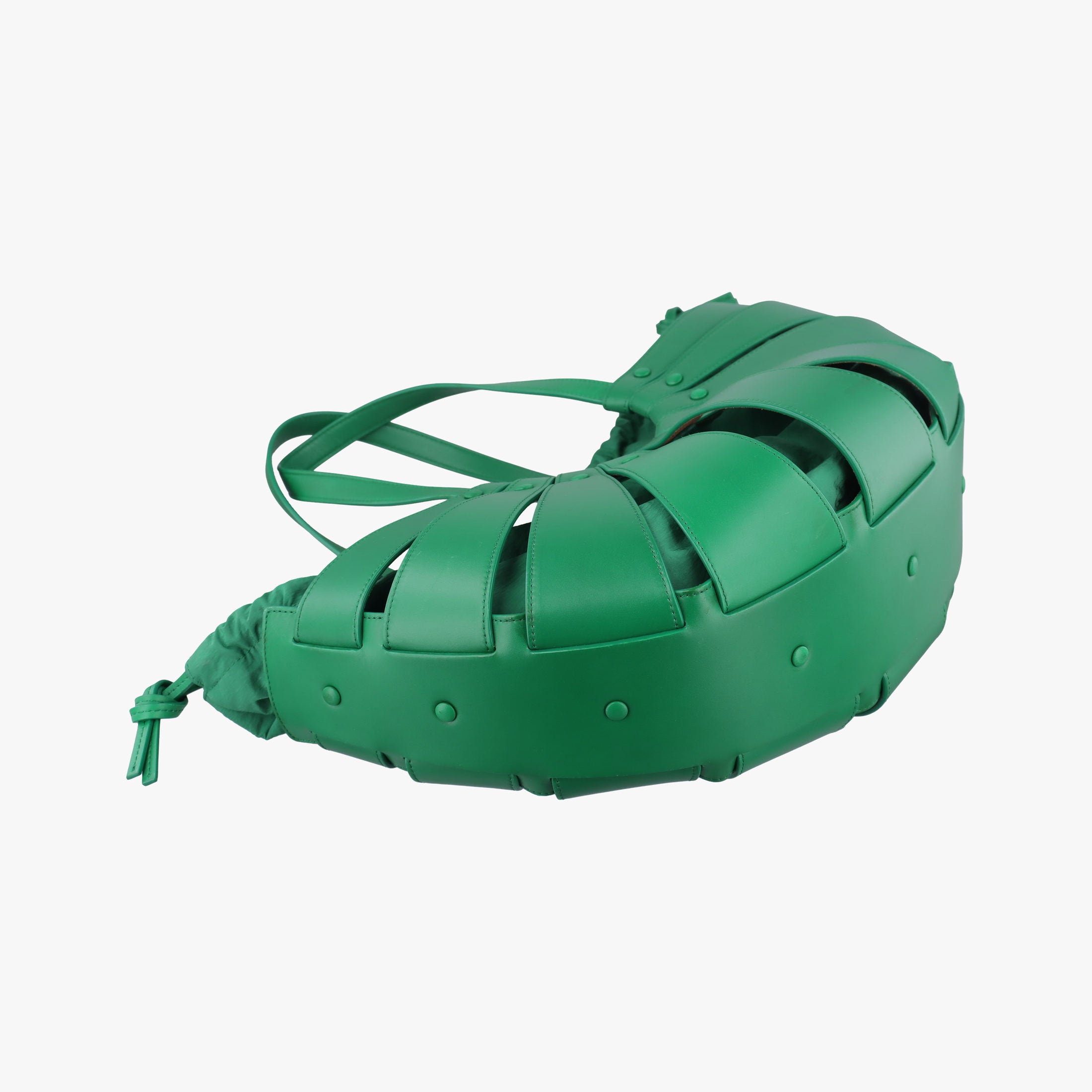 Secondhand Bottega Veneta The Shell Green Leather  shoulderbag | stylenewstar