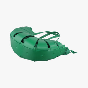 Secondhand Bottega Veneta The Shell Green Leather  shoulderbag | stylenewstar
