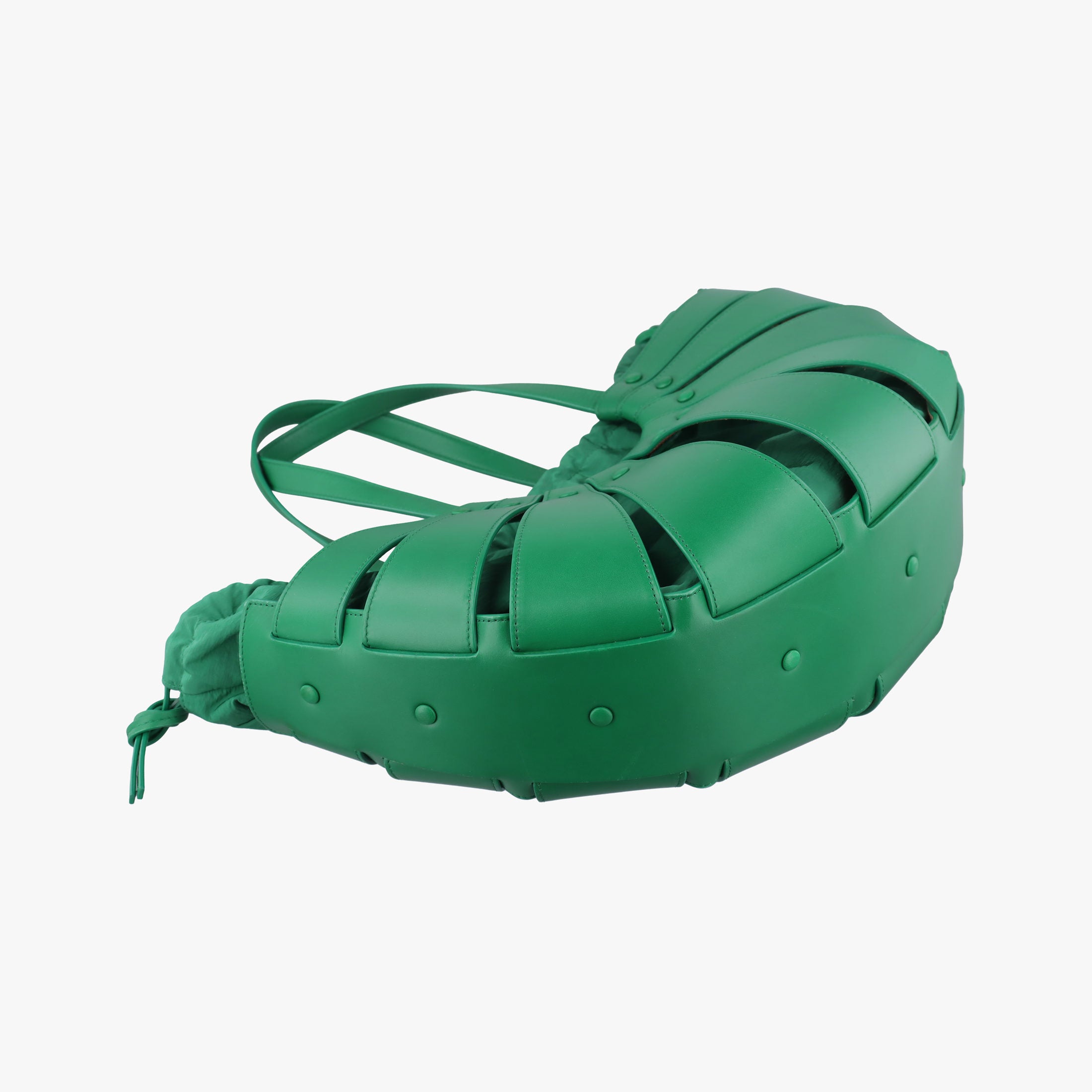 Secondhand Bottega Veneta The Shell Green Leather  shoulderbag | stylenewstar