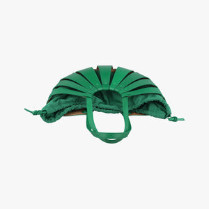 Secondhand Bottega Veneta The Shell Green Leather  shoulderbag | stylenewstar