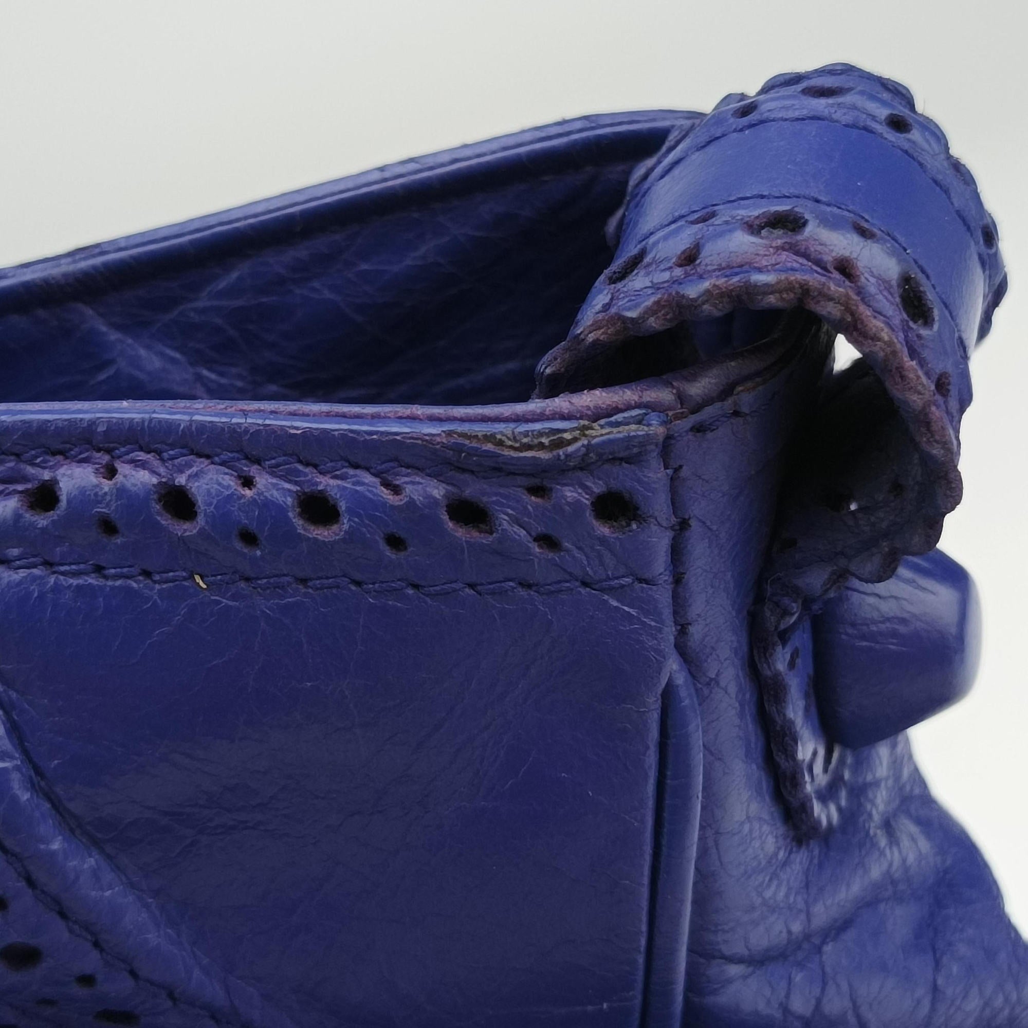 Pre-owned Balenciaga Giant City Purple lambskin  shoulderbag | stylenewstar