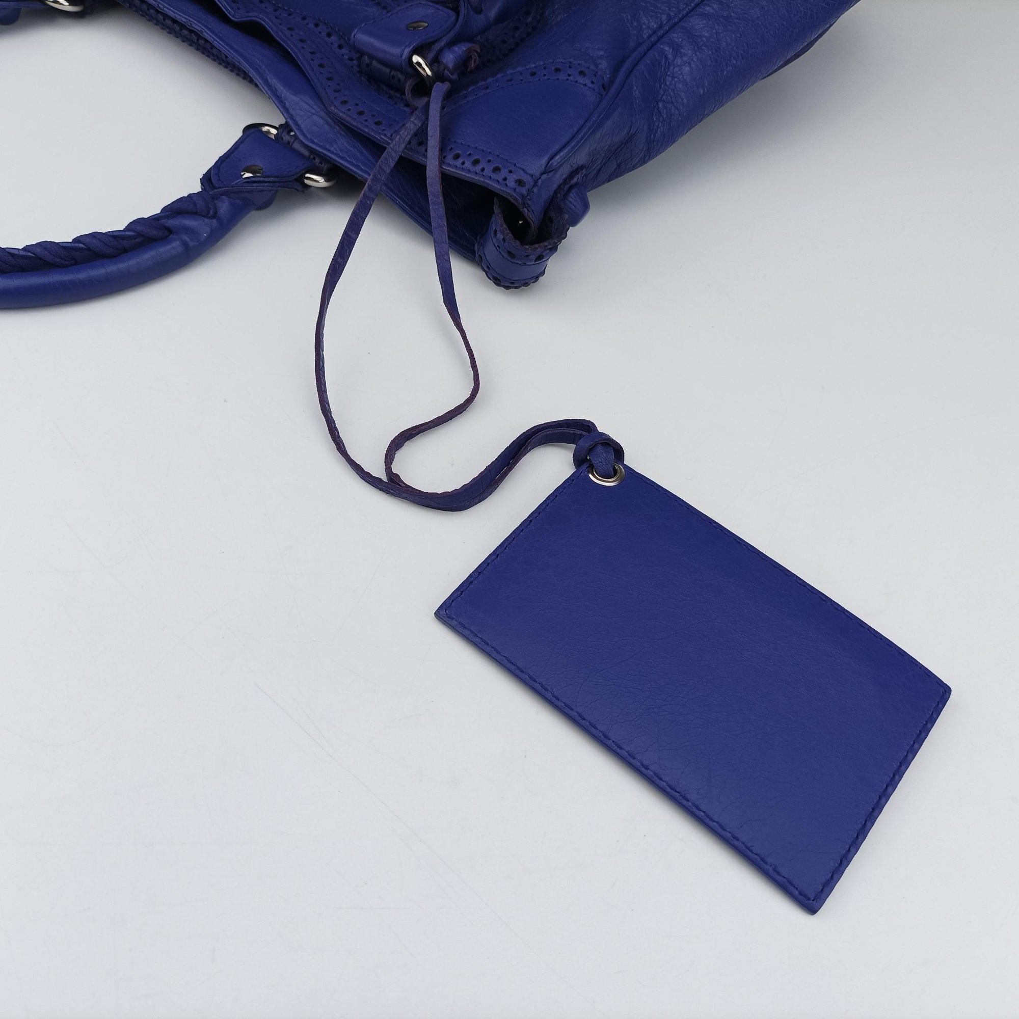 Pre-owned Balenciaga Giant City Purple lambskin  shoulderbag | stylenewstar