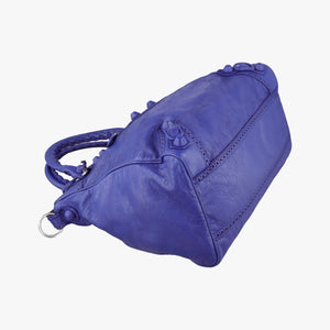 Pre-owned Balenciaga Giant City Purple lambskin  shoulderbag | stylenewstar
