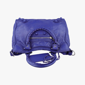 Pre-owned Balenciaga Giant City Purple lambskin  shoulderbag | stylenewstar