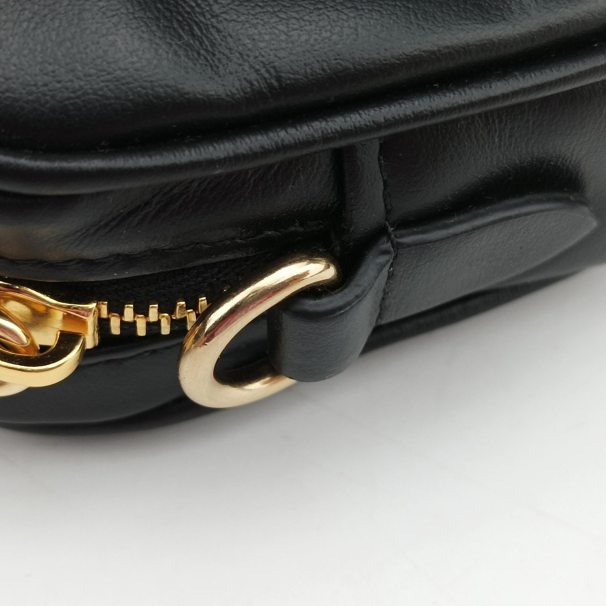 Vintage Miu Miu Logo belt Black leather  bum bag/waist bag | stylenewstar