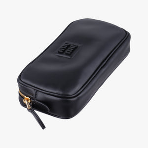 Vintage Miu Miu Logo belt Black leather  bum bag/waist bag | stylenewstar