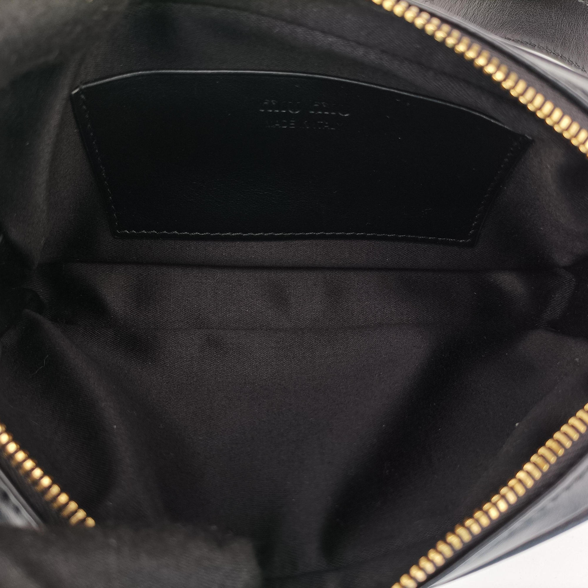Vintage Miu Miu Logo belt Black leather  bum bag/waist bag | stylenewstar