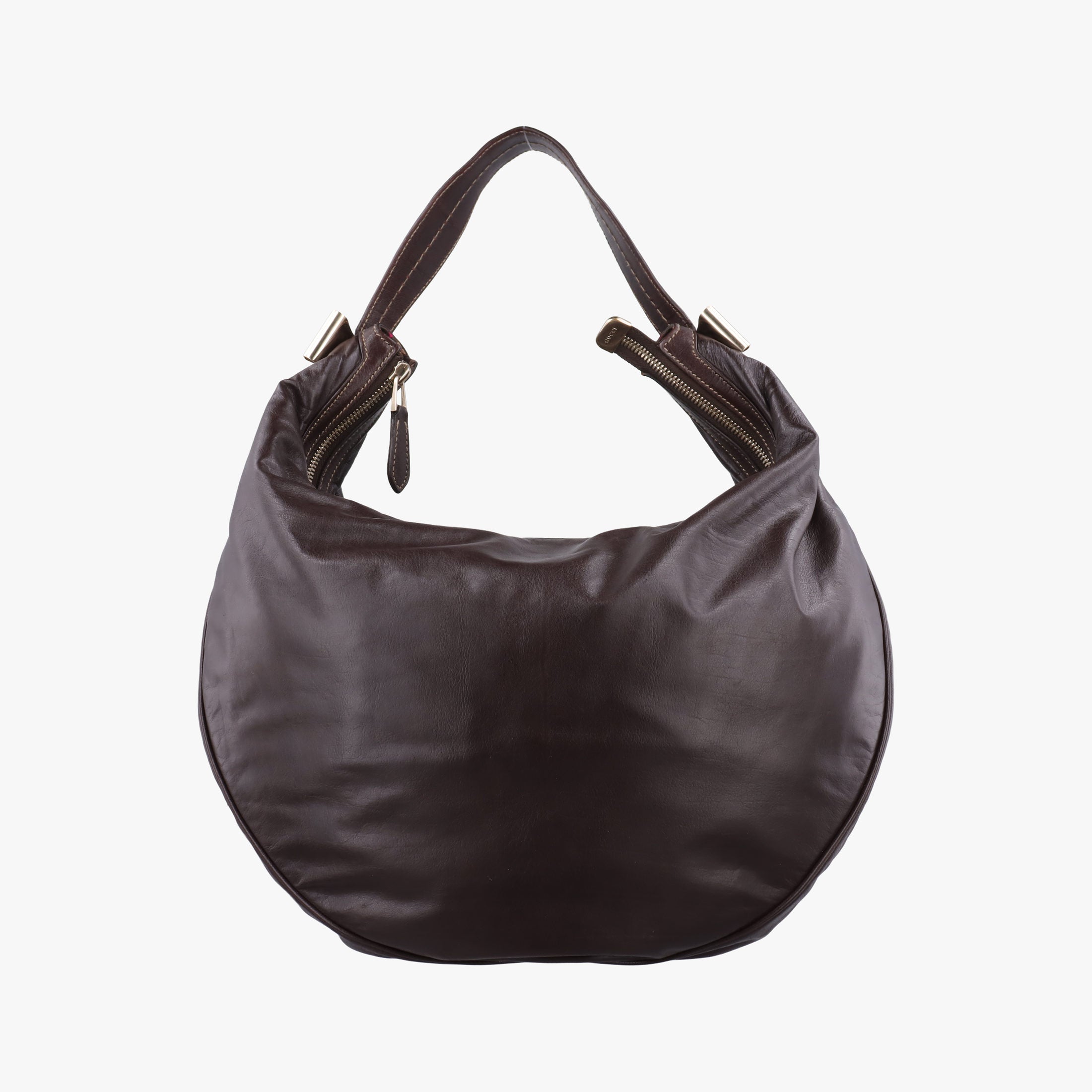 Pre-owned Gucci Duchessa Hobo Brown Leather 181492 shoulderbag | stylenewstar