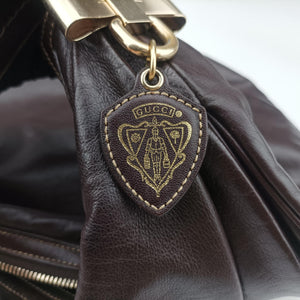 Pre-owned Gucci Duchessa Hobo Brown Leather 181492 shoulderbag | stylenewstar