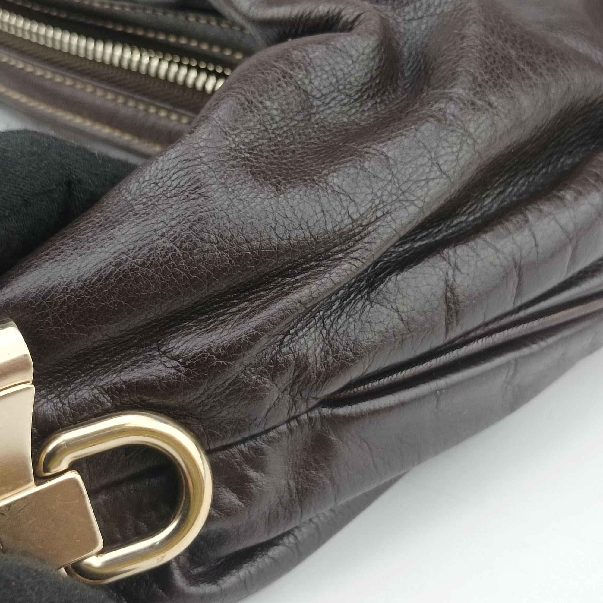 Pre-owned Gucci Duchessa Hobo Brown Leather 181492 shoulderbag | stylenewstar