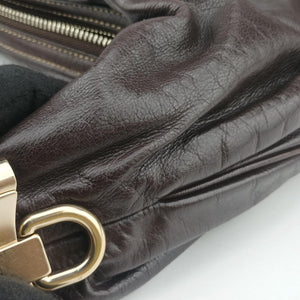 Pre-owned Gucci Duchessa Hobo Brown Leather 181492 shoulderbag | stylenewstar