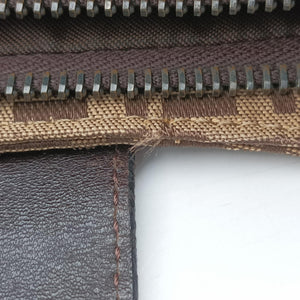 Pre-owned Fendi Zucchino Brown canvas 8BR036 shoulderbag | stylenewstar