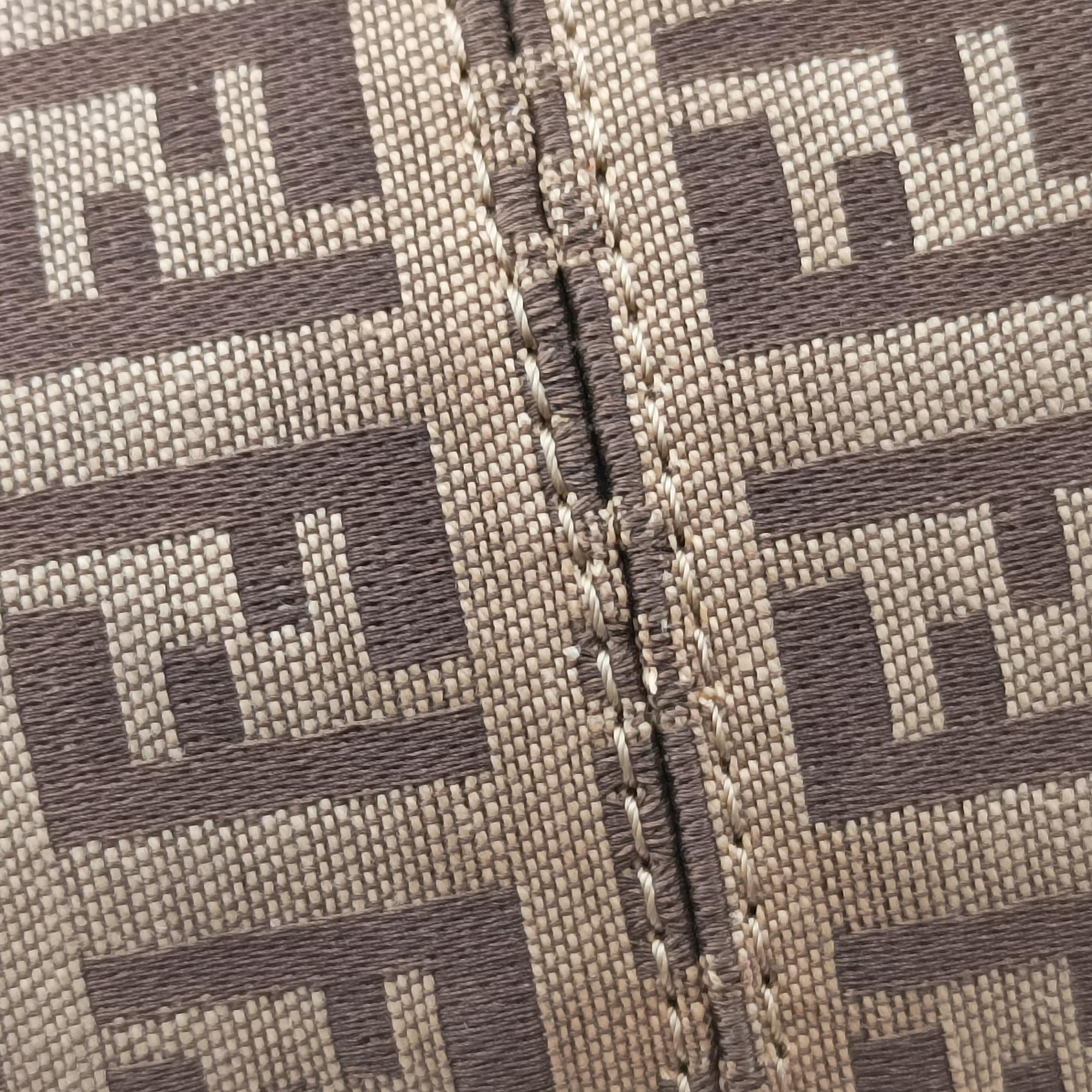 Pre-owned Fendi Zucchino Brown canvas 8BR036 shoulderbag | stylenewstar