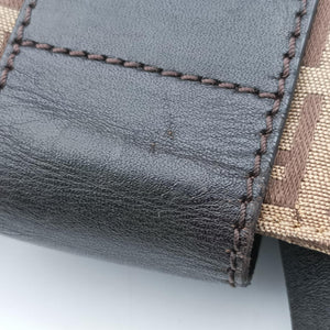 Pre-owned Fendi Zucchino Brown canvas 8BR036 shoulderbag | stylenewstar