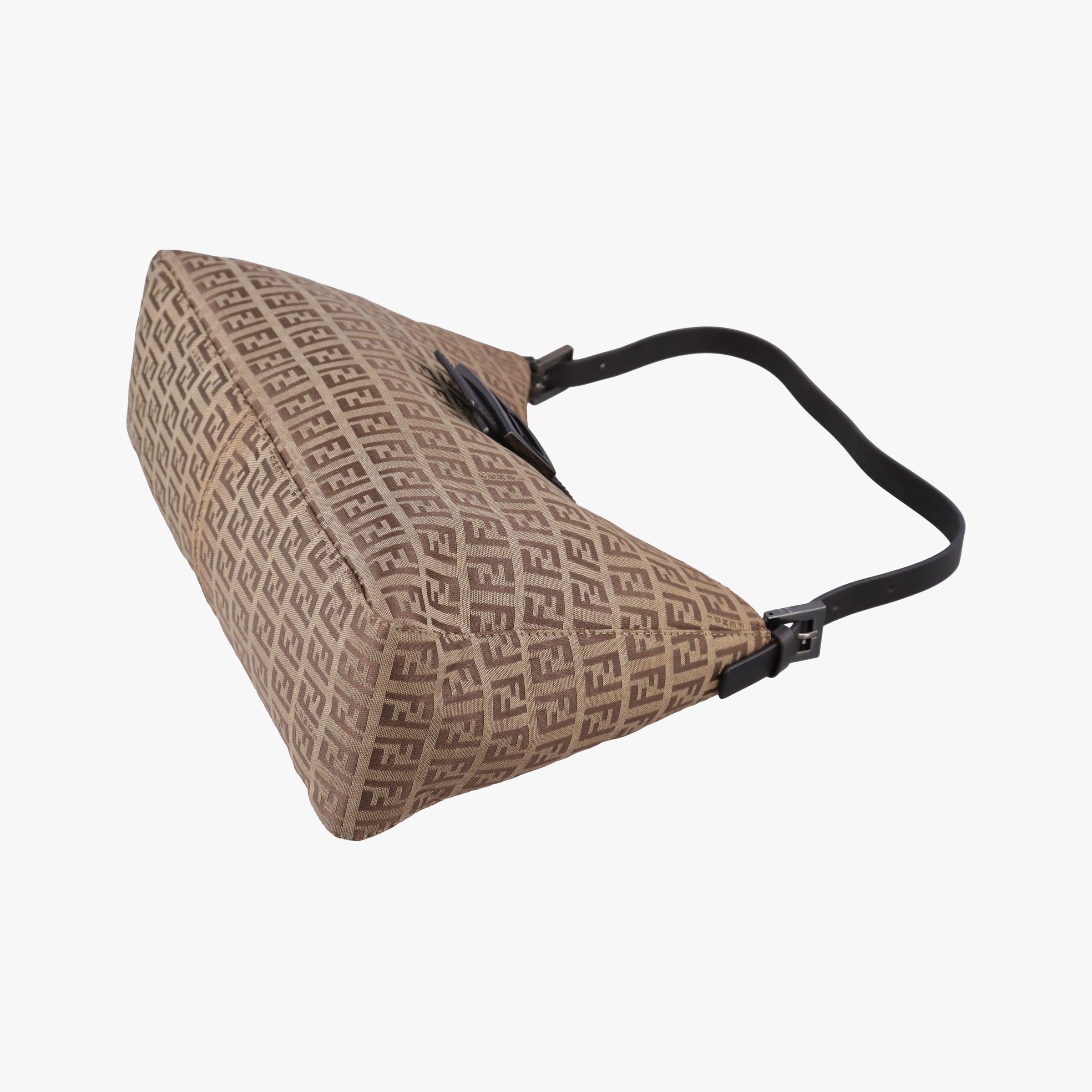 Pre-owned Fendi Zucchino Brown canvas 8BR036 shoulderbag | stylenewstar