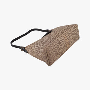 Pre-owned Fendi Zucchino Brown canvas 8BR036 shoulderbag | stylenewstar