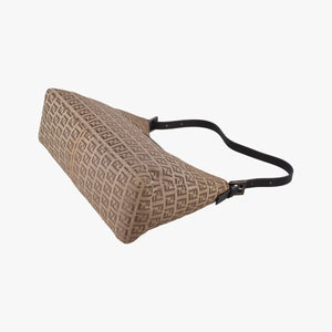 Pre-owned Fendi Zucchino Brown canvas 8BR036 shoulderbag | stylenewstar