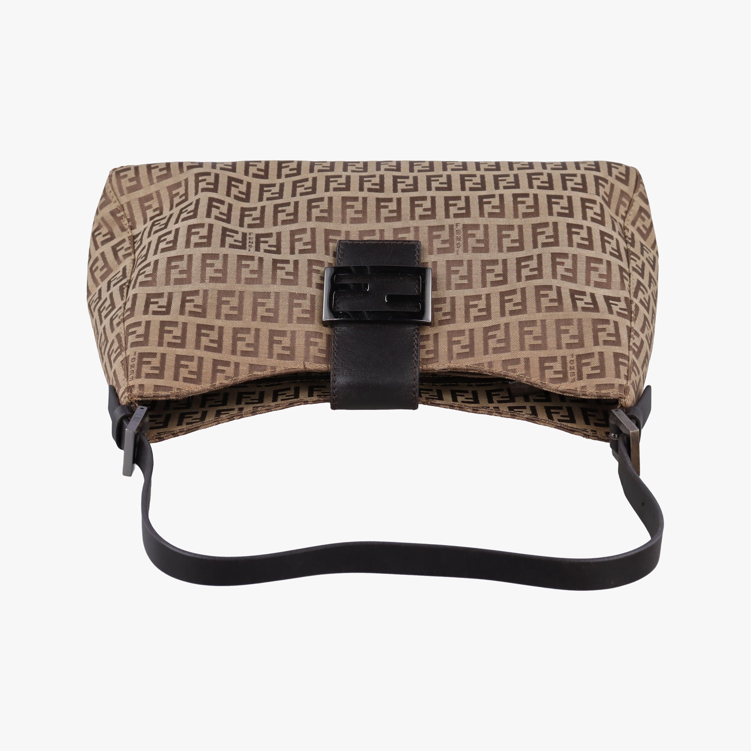 Pre-owned Fendi Zucchino Brown canvas 8BR036 shoulderbag | stylenewstar