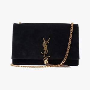 Vintage Yves Saint Laurent KATE Black Suede 354119 shoulderbag | stylenewstar