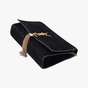 Vintage Yves Saint Laurent KATE Black Suede 354119 shoulderbag | stylenewstar