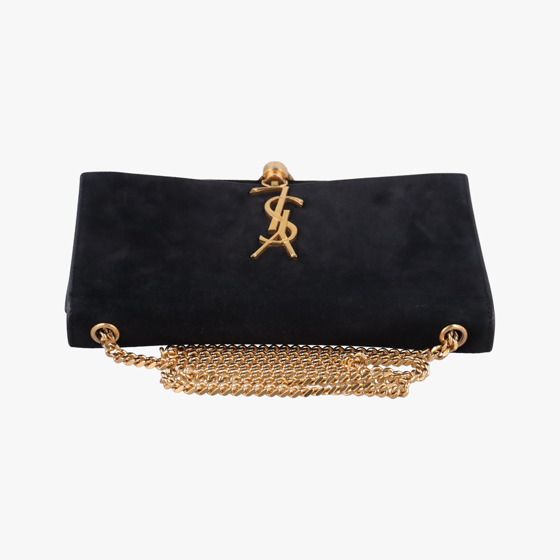 Vintage Yves Saint Laurent KATE Black Suede 354119 shoulderbag | stylenewstar