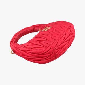 Pre-owned Miu Miu Wander Matelasse hobo Red Satin 5BC125 shoulderbag | stylenewstar