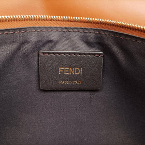 Pre-owned Fendi Roma Logo woc Brown Leather 8BS006 shoulderbag | stylenewstar