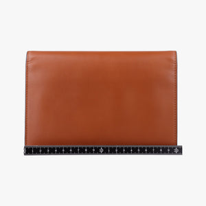 Pre-owned Fendi Roma Logo woc Brown Leather 8BS006 shoulderbag | stylenewstar