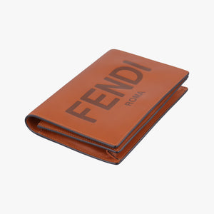 Pre-owned Fendi Roma Logo woc Brown Leather 8BS006 shoulderbag | stylenewstar