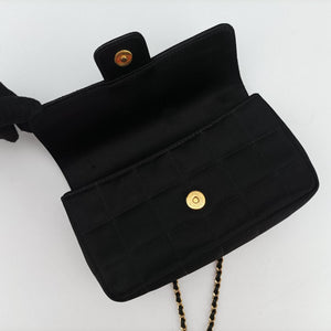Secondhand Chanel Flap bag Black Satin fabric A16780 shoulderbag | stylenewstar