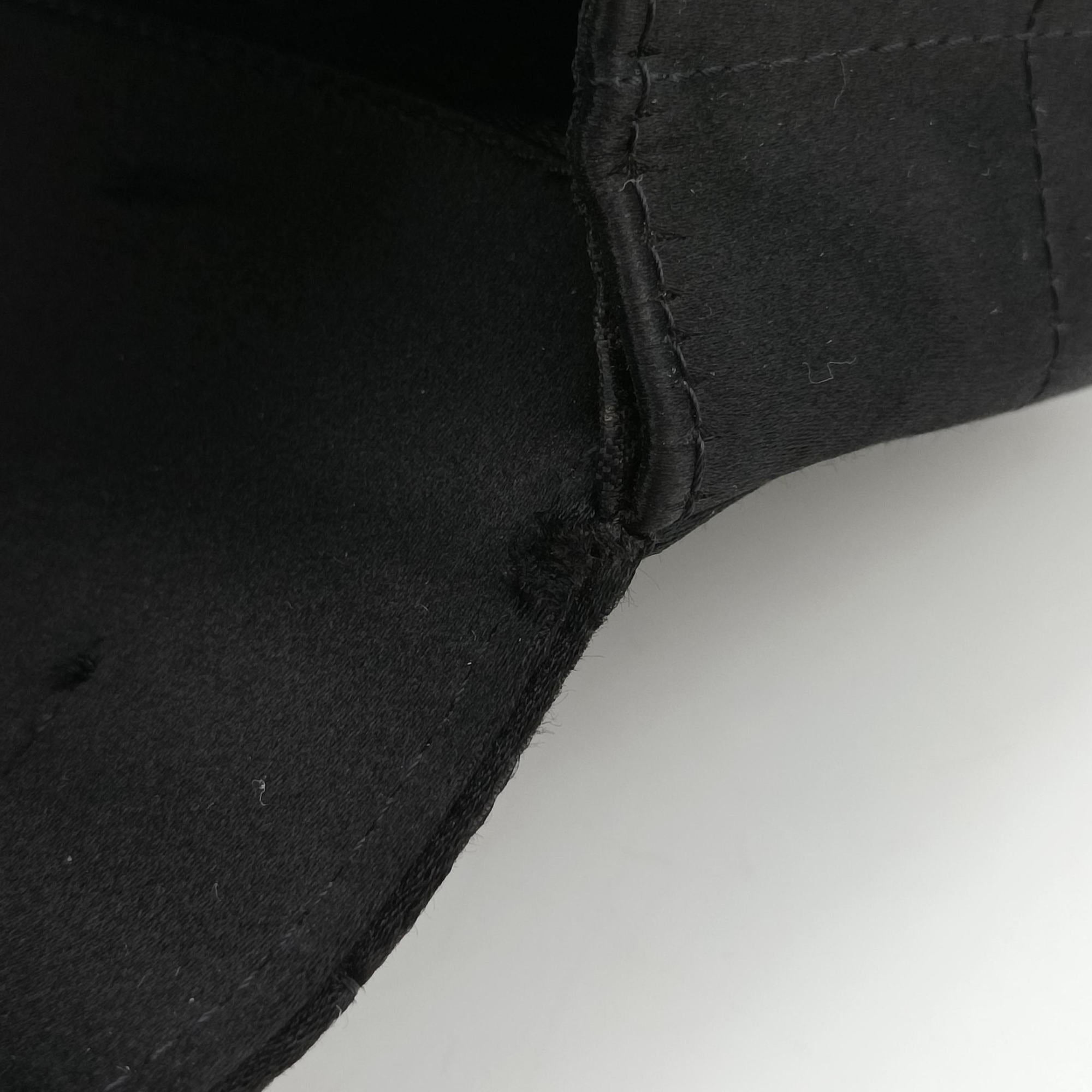 Secondhand Chanel Flap bag Black Satin fabric A16780 shoulderbag | stylenewstar