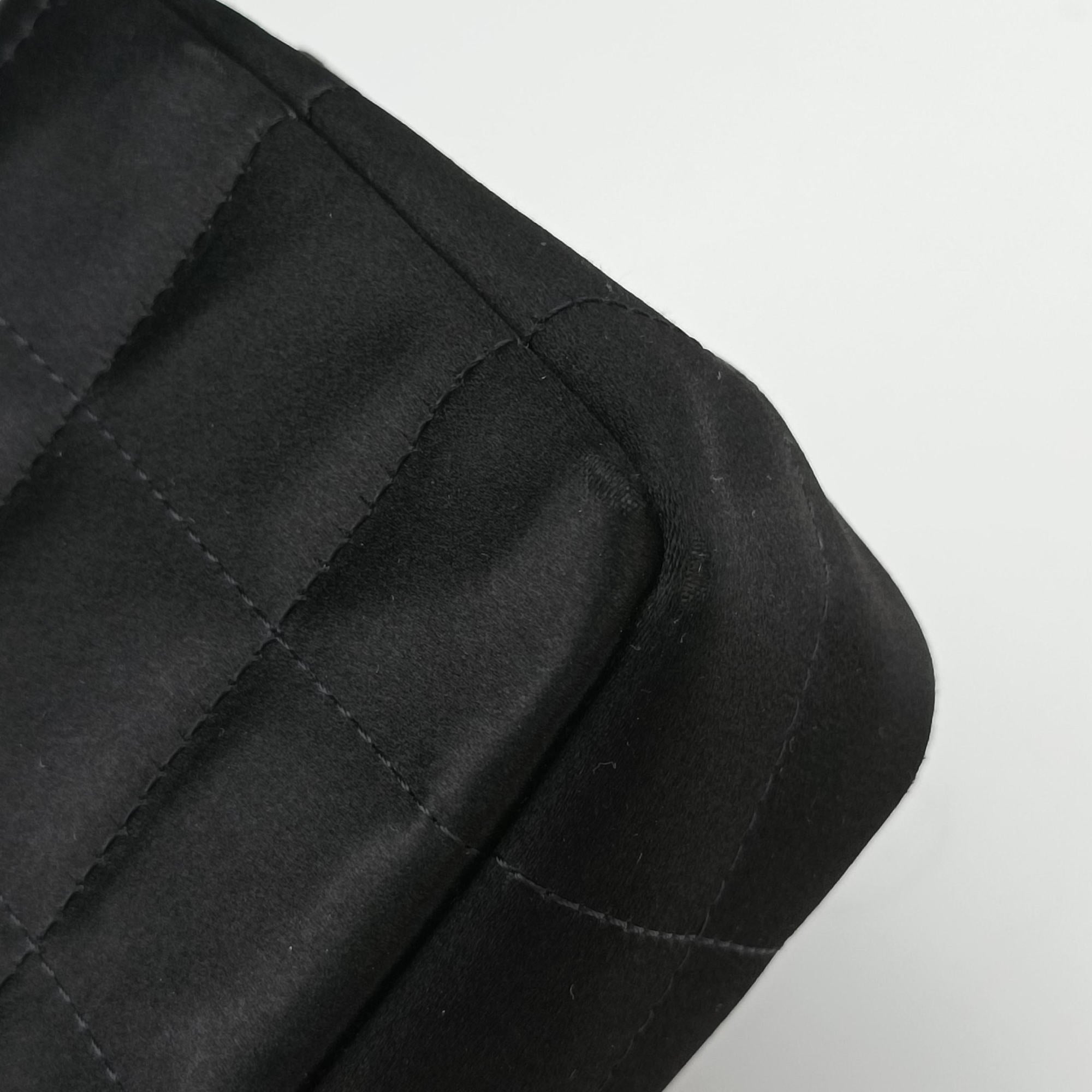 Secondhand Chanel Flap bag Black Satin fabric A16780 shoulderbag | stylenewstar
