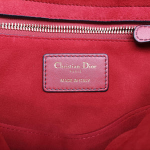 Pre-owned Christian Dior Lady Dior Red Leather  handbag | stylenewstar