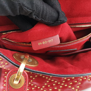 Pre-owned Christian Dior Lady Dior Red Leather  handbag | stylenewstar