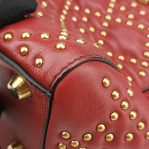 Pre-owned Christian Dior Lady Dior Red Leather  handbag | stylenewstar