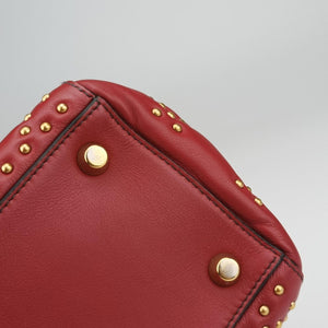 Pre-owned Christian Dior Lady Dior Red Leather  handbag | stylenewstar