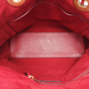 Pre-owned Christian Dior Lady Dior Red Leather  handbag | stylenewstar