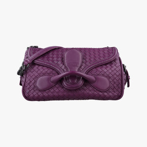 Vintage Bottega Veneta Intrecciato Purple lambskin  shoulderbag | stylenewstar