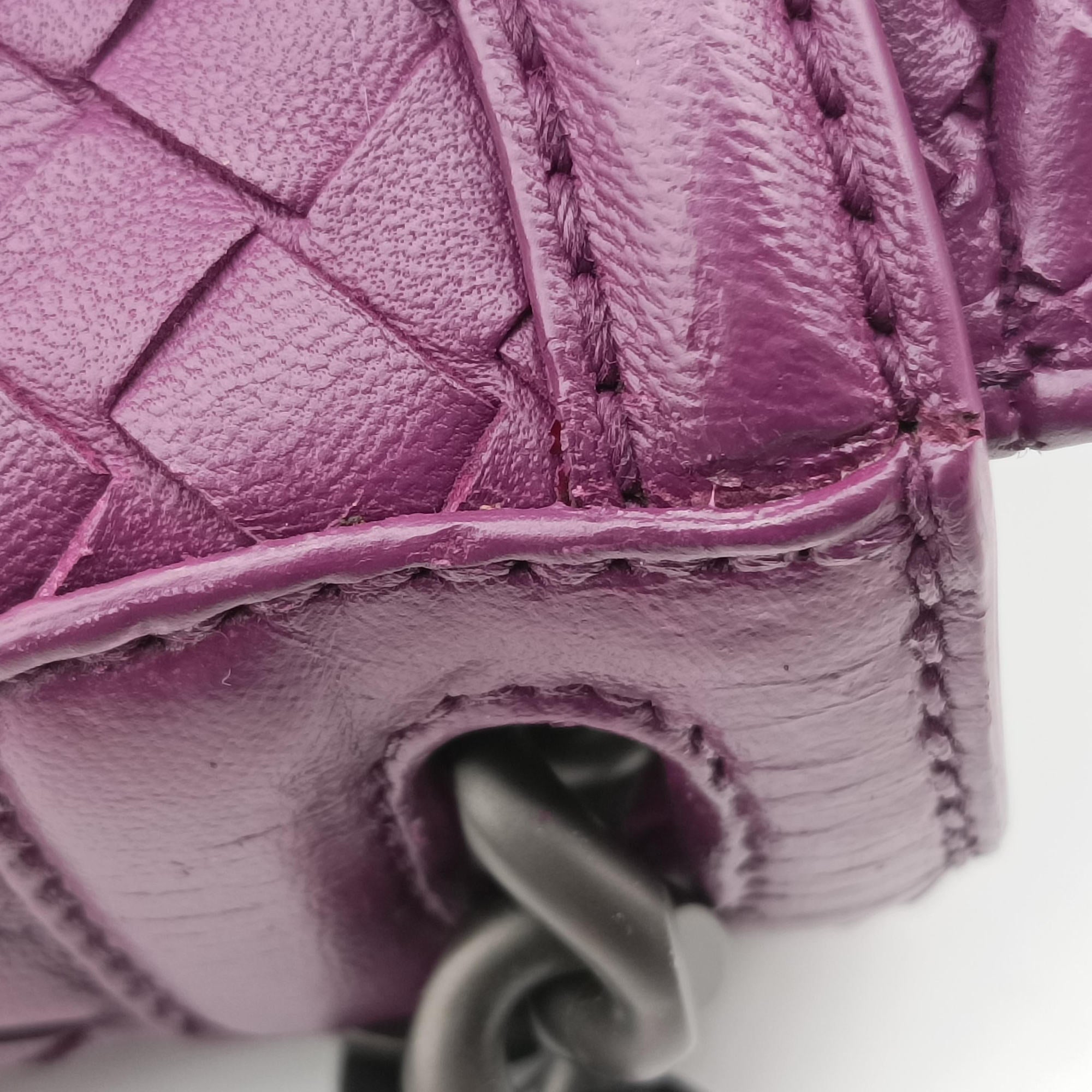 Vintage Bottega Veneta Intrecciato Purple lambskin  shoulderbag | stylenewstar