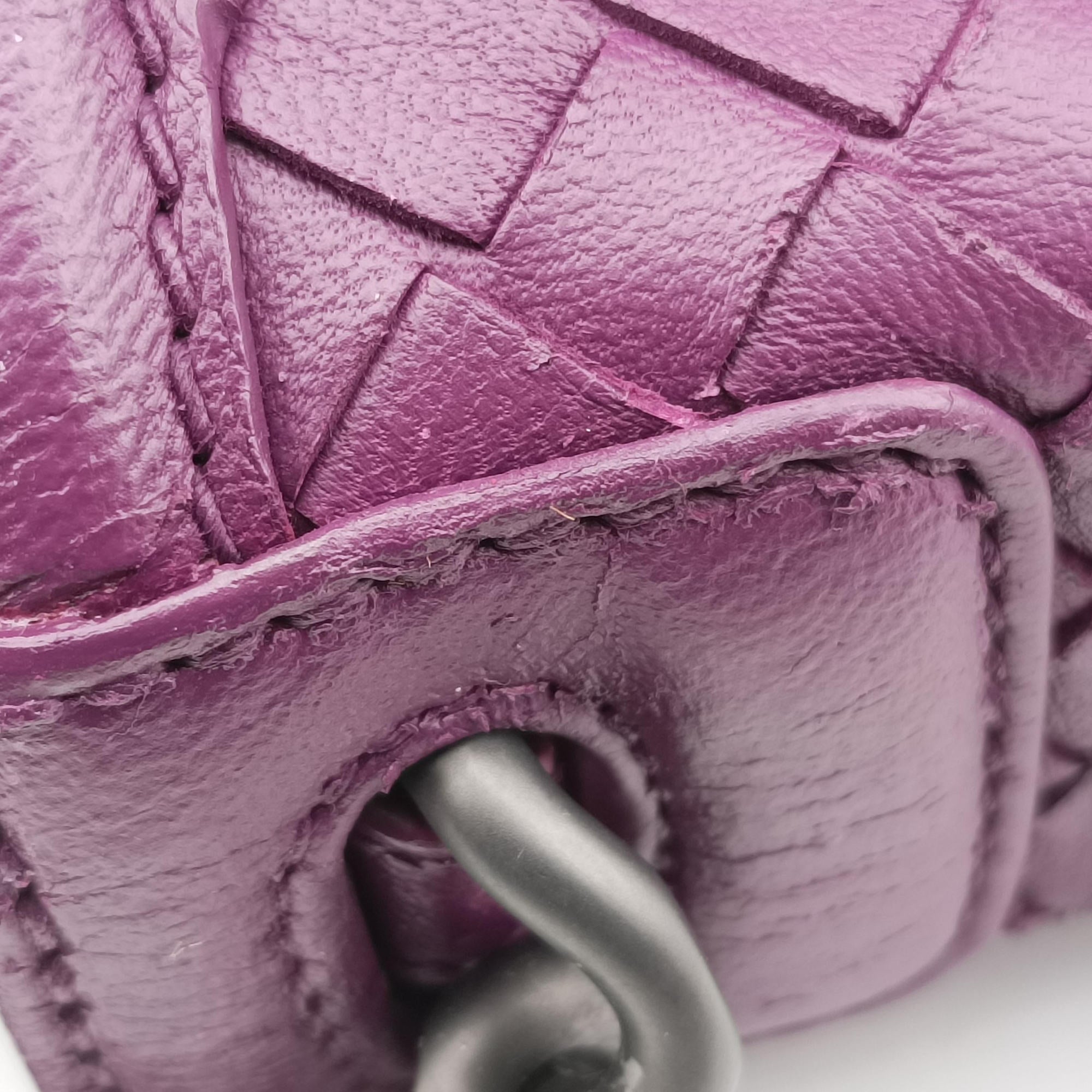 Vintage Bottega Veneta Intrecciato Purple lambskin  shoulderbag | stylenewstar