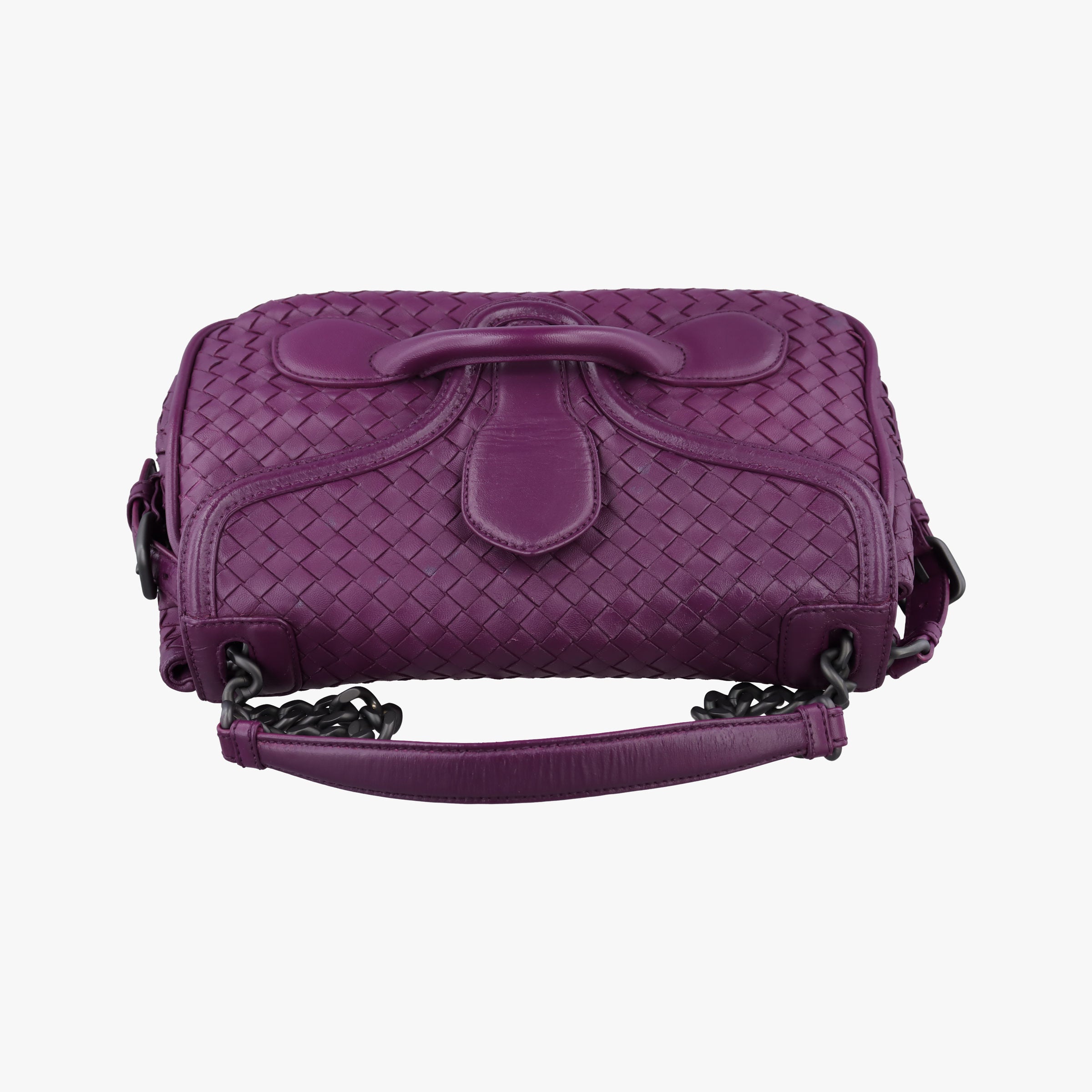 Vintage Bottega Veneta Intrecciato Purple lambskin  shoulderbag | stylenewstar
