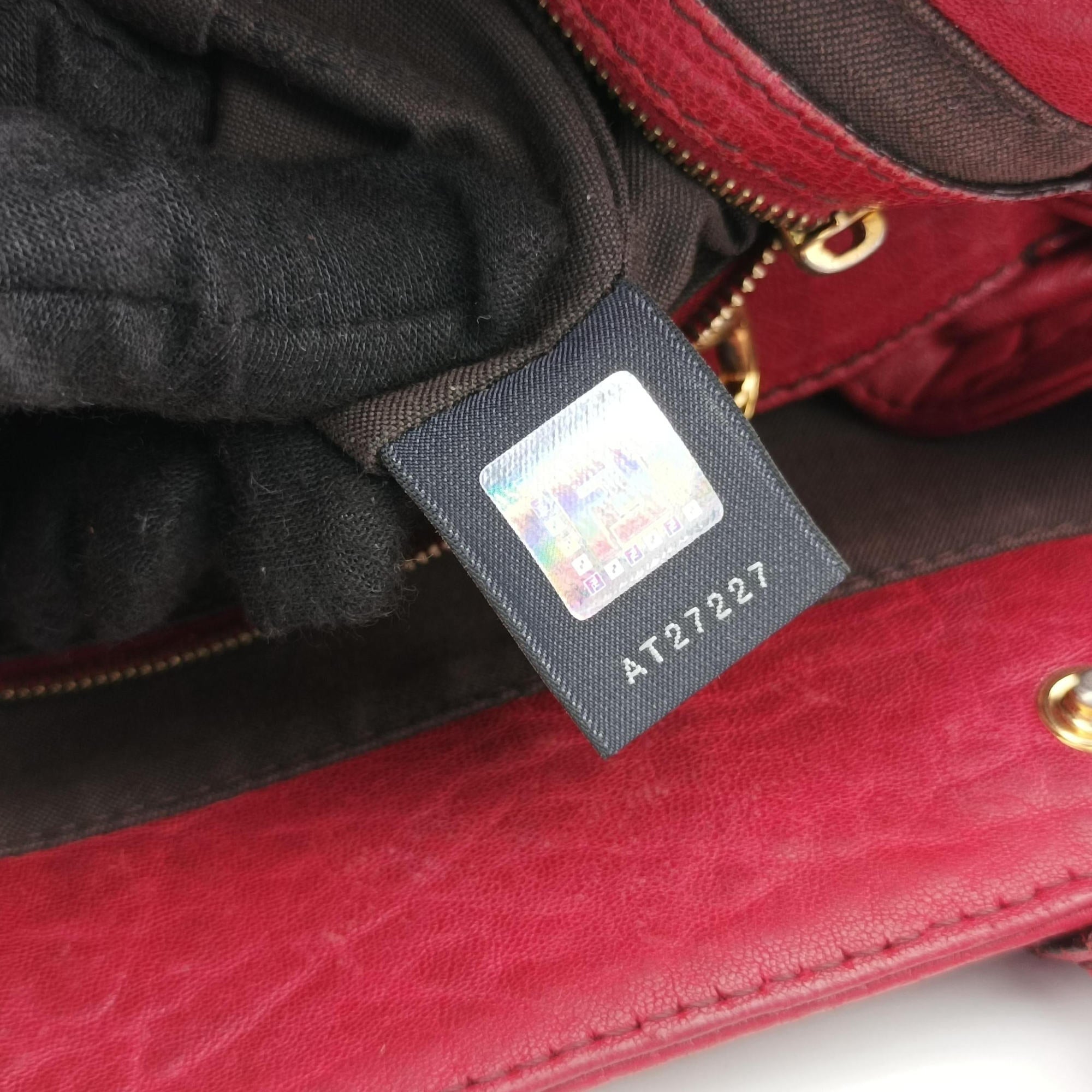 Pre-owned Fendi Etniko Red Leather 8BN162 handbag | stylenewstar