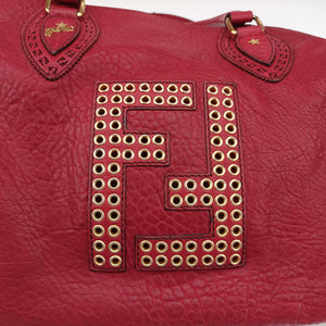 Pre-owned Fendi Etniko Red Leather 8BN162 handbag | stylenewstar