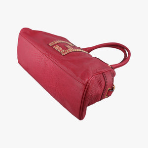 Pre-owned Fendi Etniko Red Leather 8BN162 handbag | stylenewstar