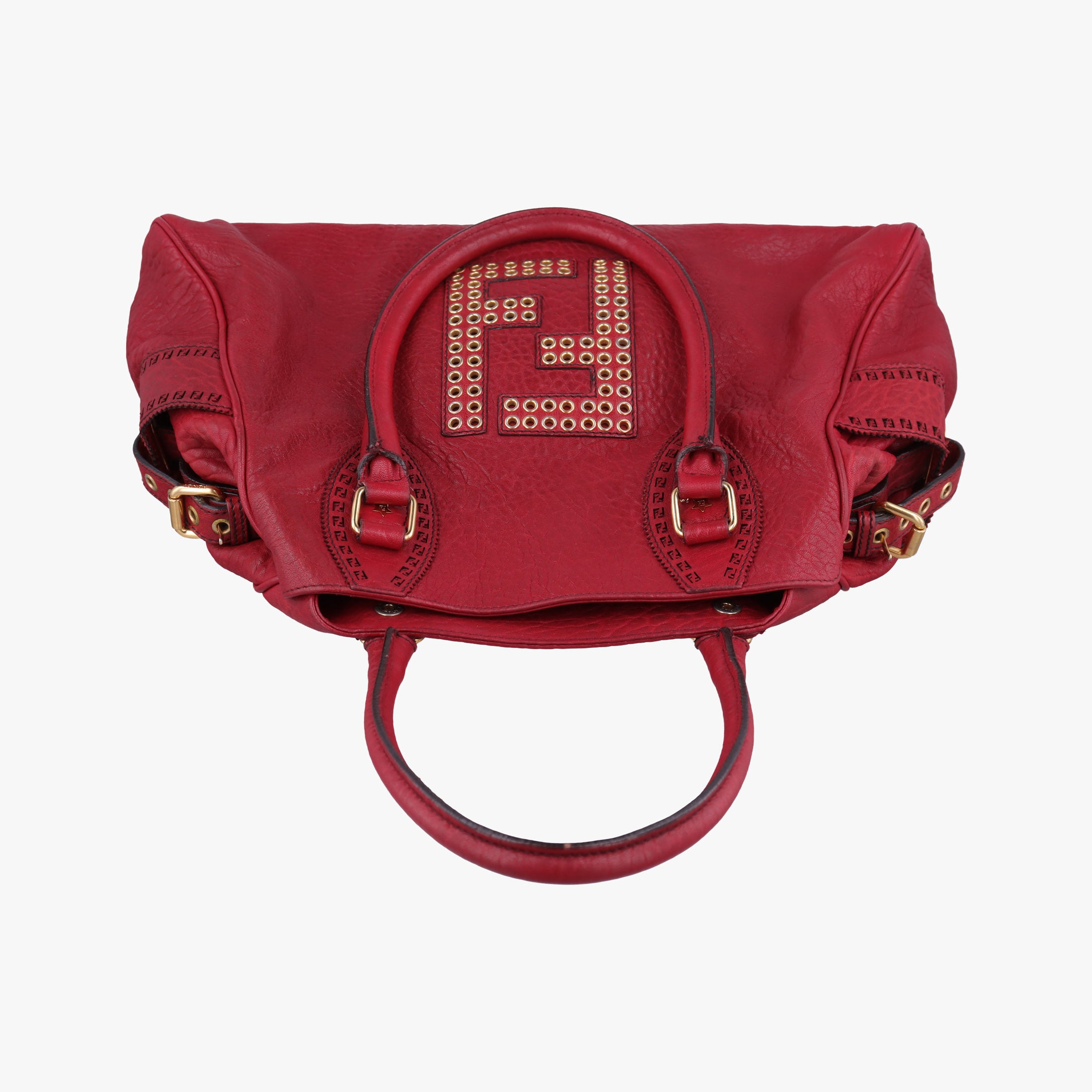 Pre-owned Fendi Etniko Red Leather 8BN162 handbag | stylenewstar