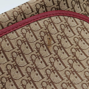 Pre-owned Christian Dior Street Chic Messenger Red × Brown Jacquard Canvas×Leather  shoulderbag | stylenewstar